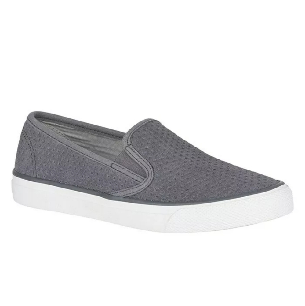 Super Comfy! Women's Sperry Top-Sider Size 7 Memory Foam Seaside Emboss Grey